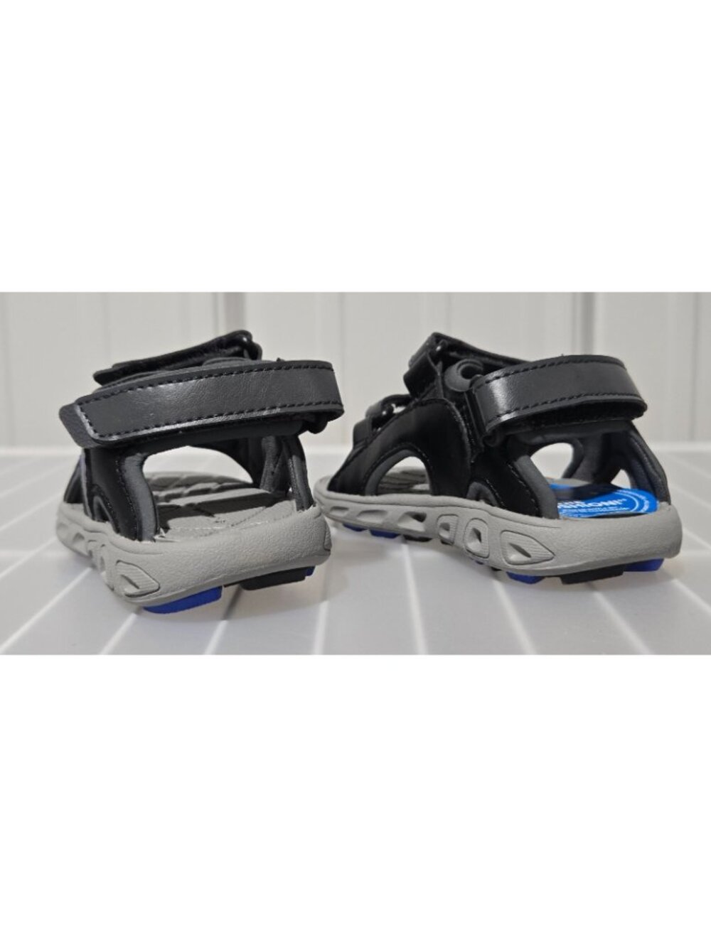Columbia Techsun 3 Hybrid Gray & Blue Strap Sandals -- Little Boys' Size 5 - Picture 3 of 6